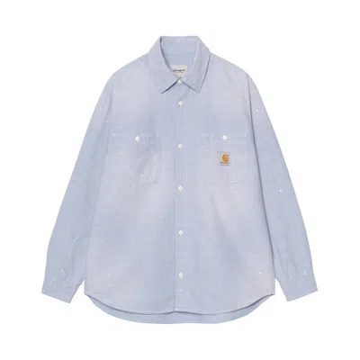 Pre-owned Carhartt Wip Long-sleeve Painter Shirt 'blue' | Men's Size M