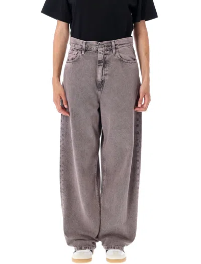 Carhartt Wip Loose Fit Cotton Mini Paintnt Jeans - Size S In Hortensia Black