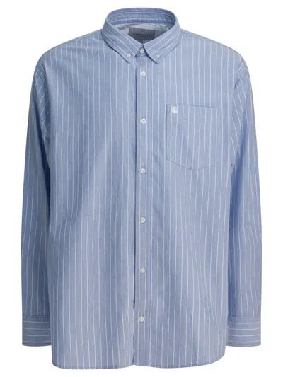 Carhartt Wip "l/s Cassel" Shirt In Blue