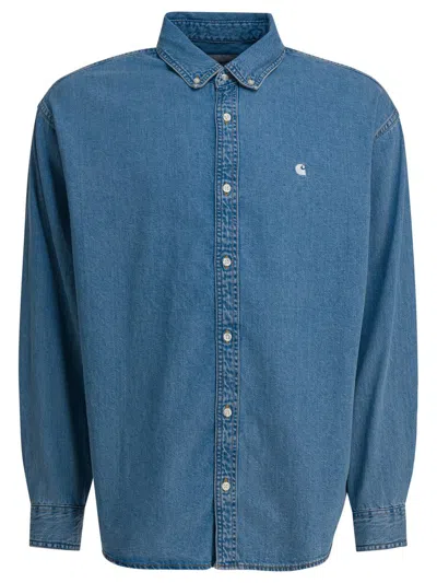 Carhartt Wip "l/s Lucas" Shirt In Blue