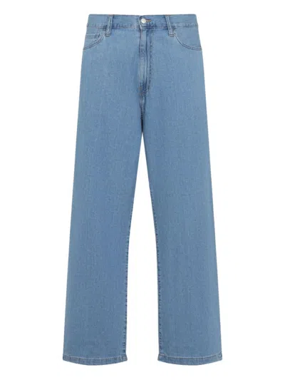 Carhartt Wip Light Blue Denim Jeans With Relaxed Fit