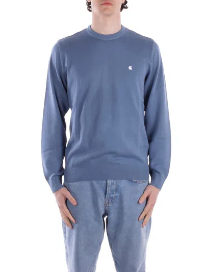 Carhartt Wip Madison Crewneck Knitted Jumper In Blue