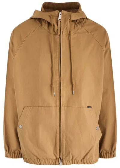 Carhartt Wip Madock Hooded Cotton-canvas Jacket In Brown