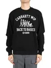 Carhartt Main Basics Printed Sweatshirt In Black