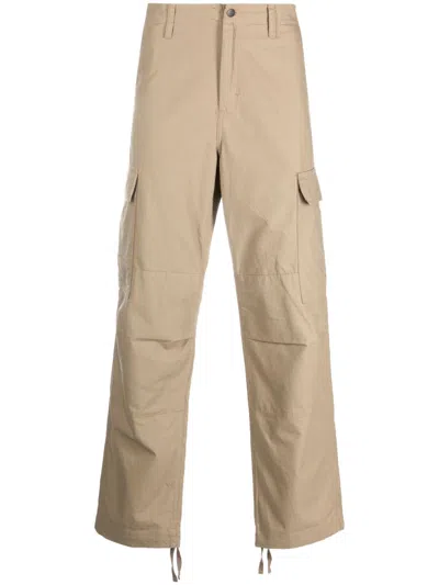 Carhartt Wip Main Cotton Cargo Trousers In Brown