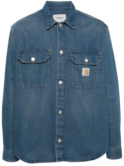 Carhartt Wip Main Denim Cotton Shirt In Blue