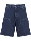 Carhartt Double Knee Denim Shorts In Blue