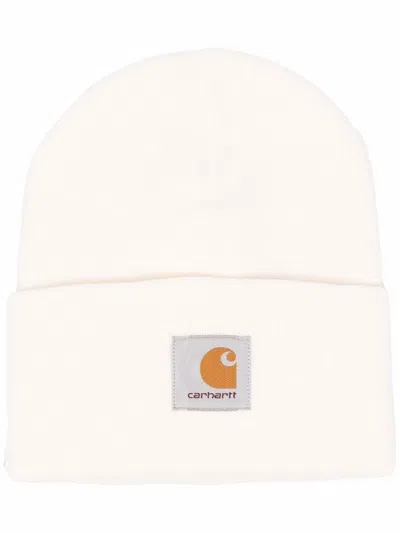 Carhartt Wip Main Logo Beanie In White