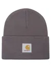 Carhartt Wip Main Logo Beanie In Purple