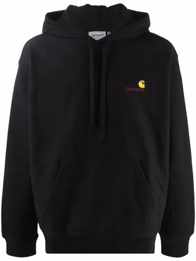 Carhartt Mens Black American Script Zip-up Cotton-blend Hoody Xl
