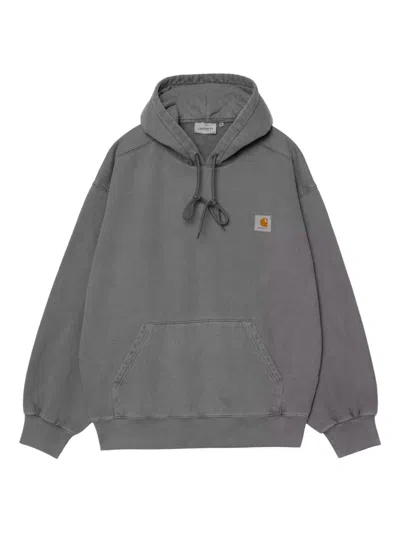 Carhartt Wip Main Logo Cotton Hoodie In Green