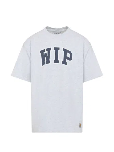 Carhartt Wip Main Logo Cotton T Shirt In Blue