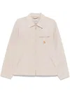Carhartt Canvas Jacket Zip Pockets In Neutral
