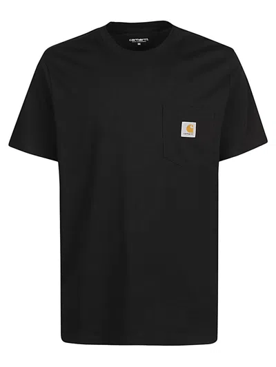 Carhartt Wip Main Pocket Cotton T Shirt In Black