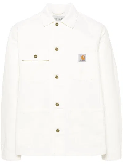 Carhartt Wip Main Organic Cotton Overshirt In White