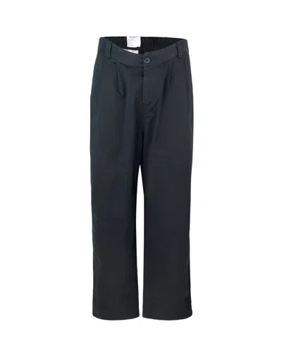 Carhartt Wip Marv Logo Patch Tapered Trousers In Black
