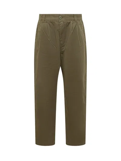 Carhartt Wip Marv Logo Patch Tapered Trousers In Green