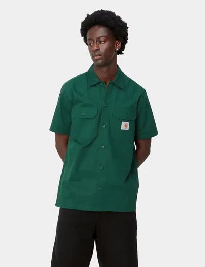 Carhartt -wip Master Shirt Short Sleeve (regular) In Green