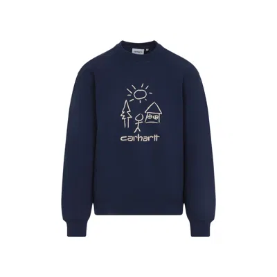 Carhartt Wip Masterpiece Sweatshirt In Blue