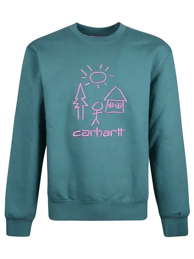 Carhartt Wip Masterpiece Sweatshirt In Green