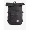 Carhartt Wip Mens Black Philis Water-repellent Recycled-polyester Backpack In Black