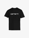 Carhartt Logo-print Crew-neck T-shirt In Black