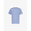 Carhartt Chase Logo-embroidered Relaxed-fit Cotton-jersey T-shirt In Charm Blue Gold