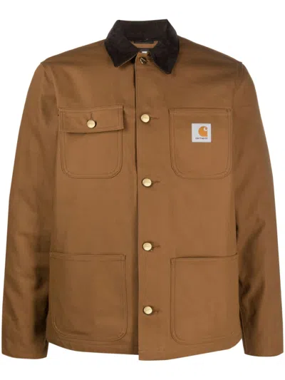 Carhartt Wip Men's Dearborn Canvas Work Coat In Brown