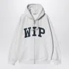Carhartt Wip Hooded Wip Sweat Jacket Colour Ash Heather In White