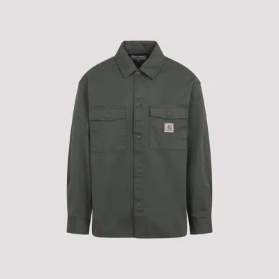 Carhartt Mens Leaf Kelly Oversized Cotton Shirt Jacket In Green