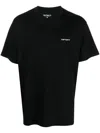 Carhartt Wip Script Logo Embroidered T-shirt In Black