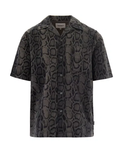 Carhartt Wip Men's Snake Camo Twill Shirt - Standard Fit In Snake Camo, Leaf