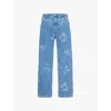 Carhartt Jeans  Wip Men Color Denim In Stamp Print, Blue