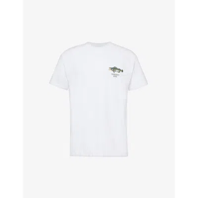 Carhartt Wip Mens White Fish Graphic-print Organic Cotton-jersey T-shirt