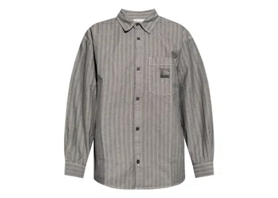 Pre-owned Carhartt Wip Menard Shirt Jacket In Rinsed Grey