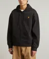 Carhartt Wip Mens Hooded American Scrip Jacket In Black