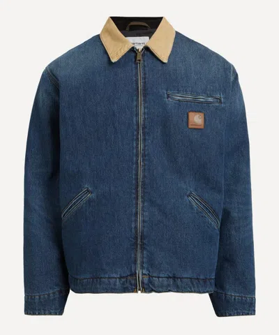 Carhartt Og Detroit Zip-up Denim Jacket In Blue