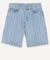 Carhartt Wip Mens Rylan Striped Denim Shorts In Blue