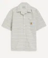 Carhartt Wip Mens Short-sleeve Jacquard Stripe Gellar Shirt In Gray