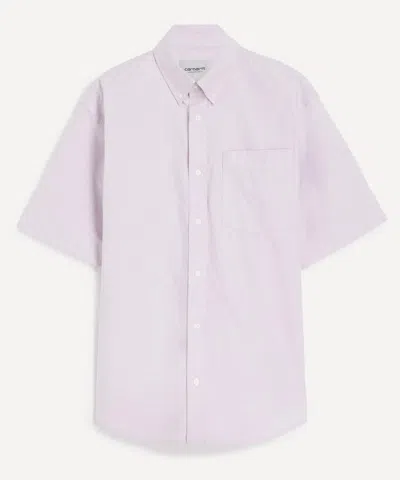 Carhartt Wip Mens Short-sleeve Braxton Shirt In Purple