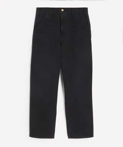 Carhartt Wip Mens Single Knee Work Trousers In Black