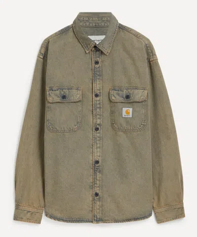 Carhartt Wip Mens Tigan Denim Shirt Jacket In Gray