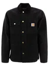 Carhartt Wip Logo Patch Michigan Coat In Black