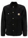 Carhartt Wip Logo Patch Michigan Coat In Black