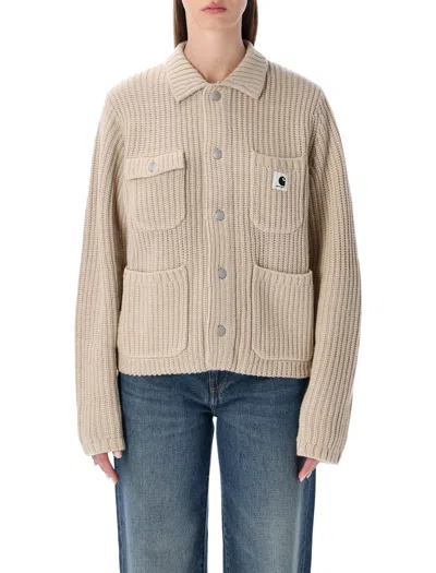 Carhartt Wip Michigan Wool-blend Cardigan In Neutral