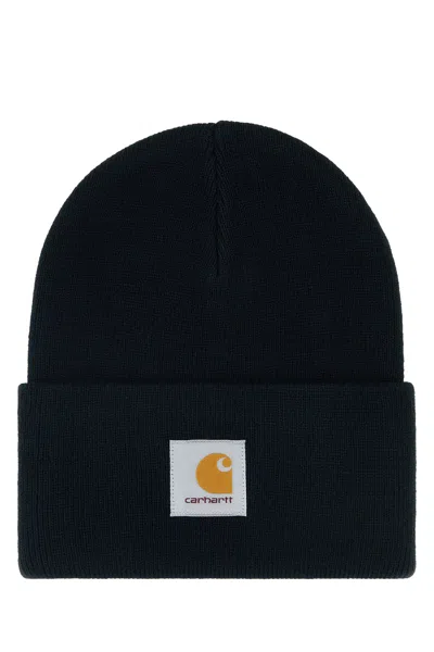Carhartt Wip Midnight Blue Acrylic Watch Hat In Black