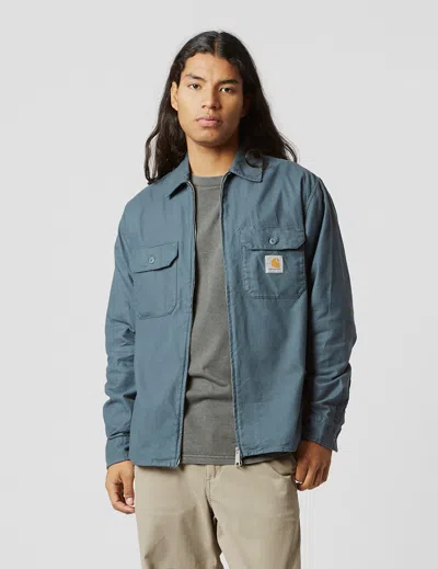 Carhartt -wip Milford Zip Shirt Jacket (loose) In Blue