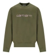 CARHARTT CARHARTT WIP  MILITARY GREEN SWEATSHIRT WITH LOGO