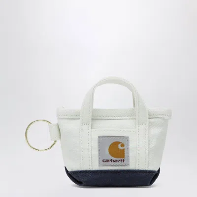 Carhartt Wip Mini Tote Bag Keychain In Blue