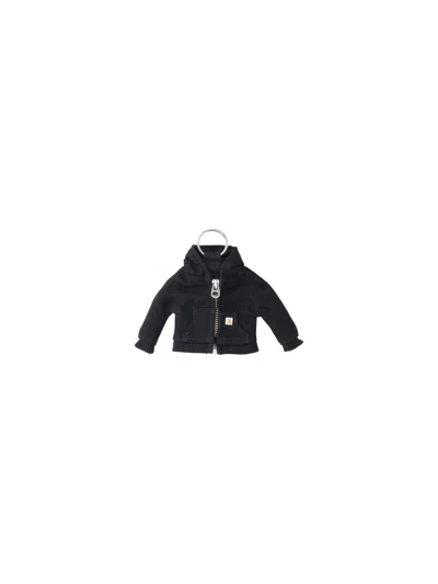 Carhartt Wip Mini Zip Hoodie Keychain In Black